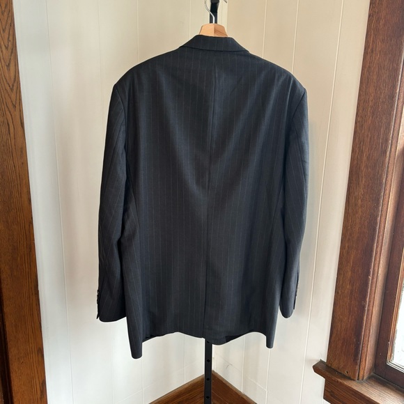 Brooks Brothers 346 Stretch Stripe Sport Coat Gray Wool Blend Blazer Mens 43R - Picture 3 of 10